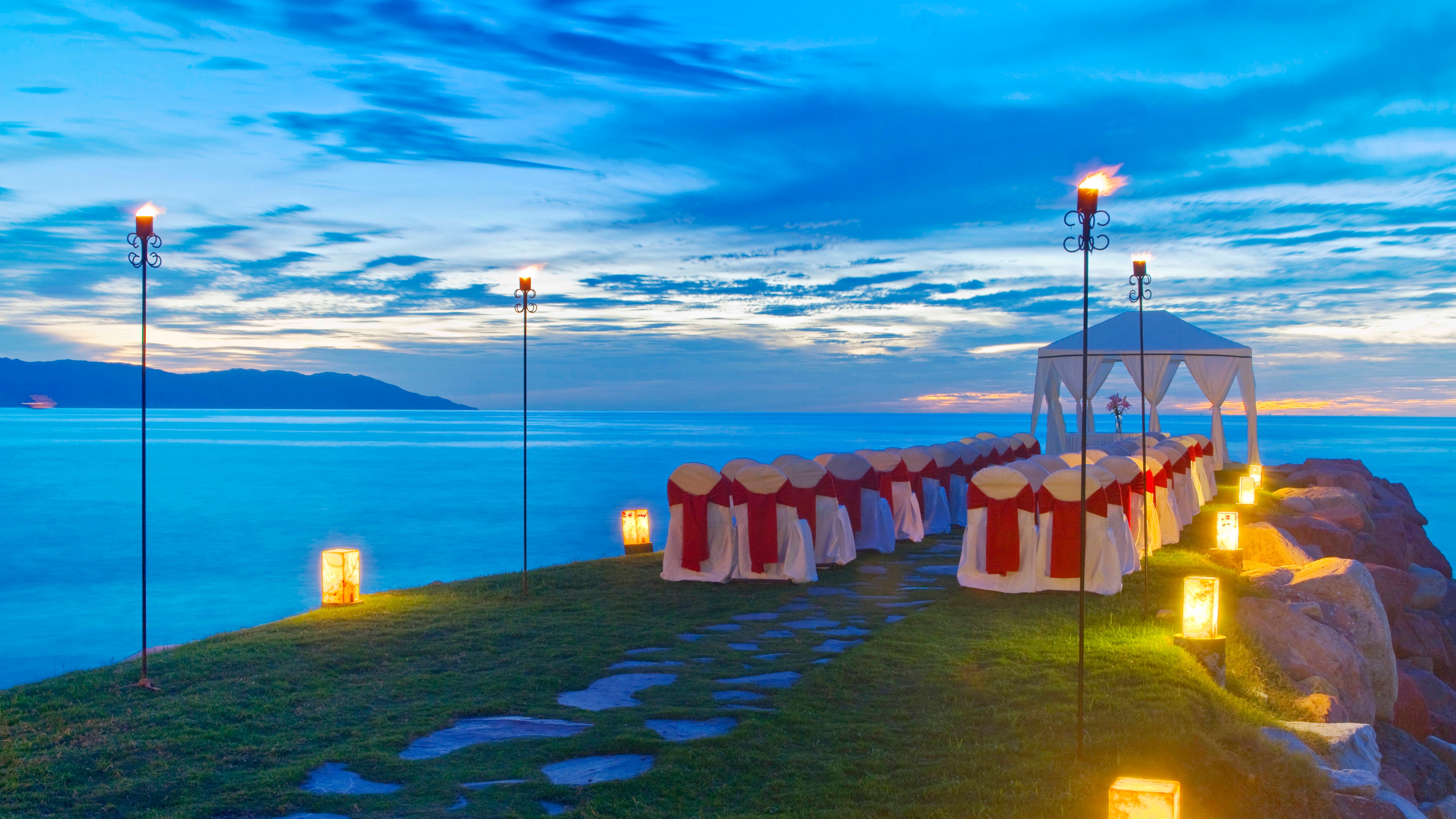 Outdoor wedding ceremony