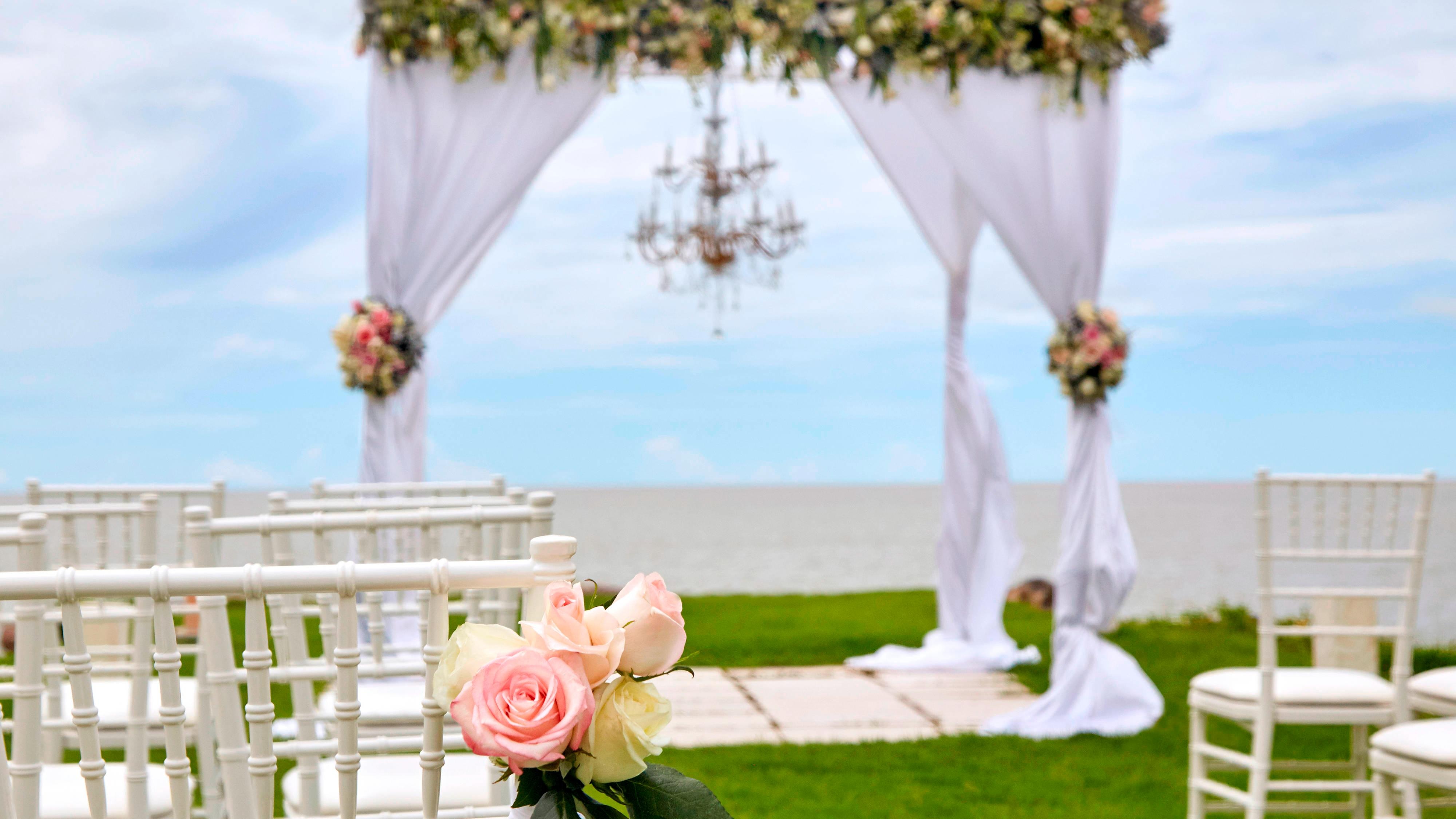 Outdoor wedding ceremony