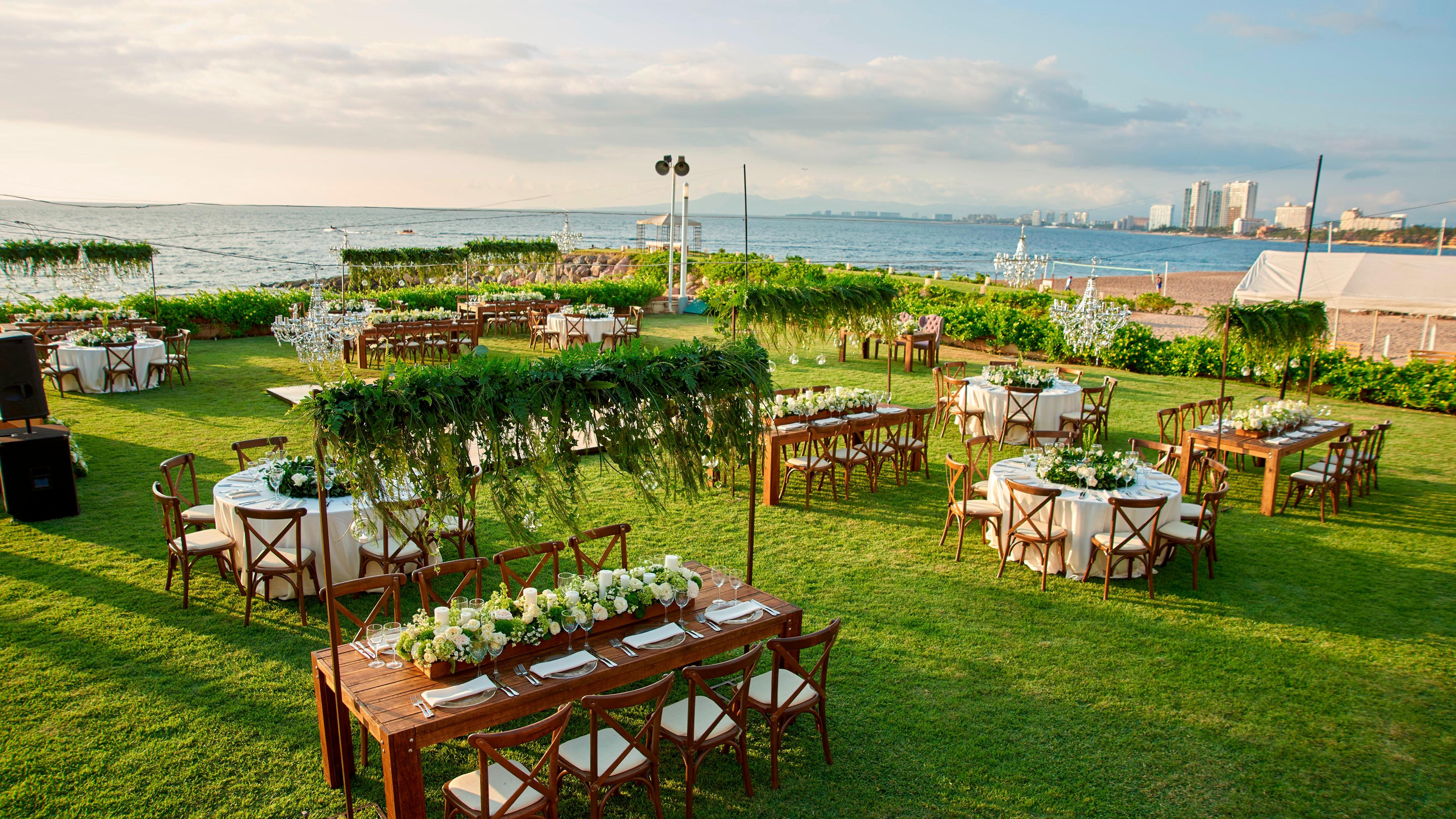 Outdoor wedding ceremony