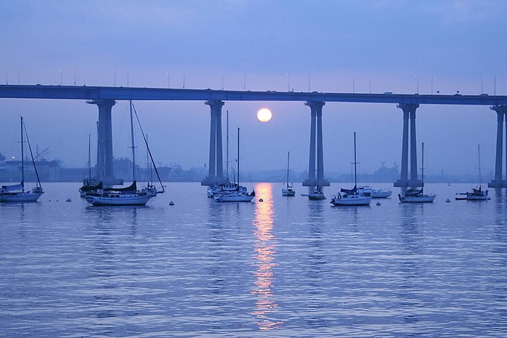 Coronado bridge and boats 