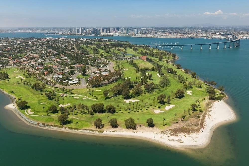 Golf course aerial view