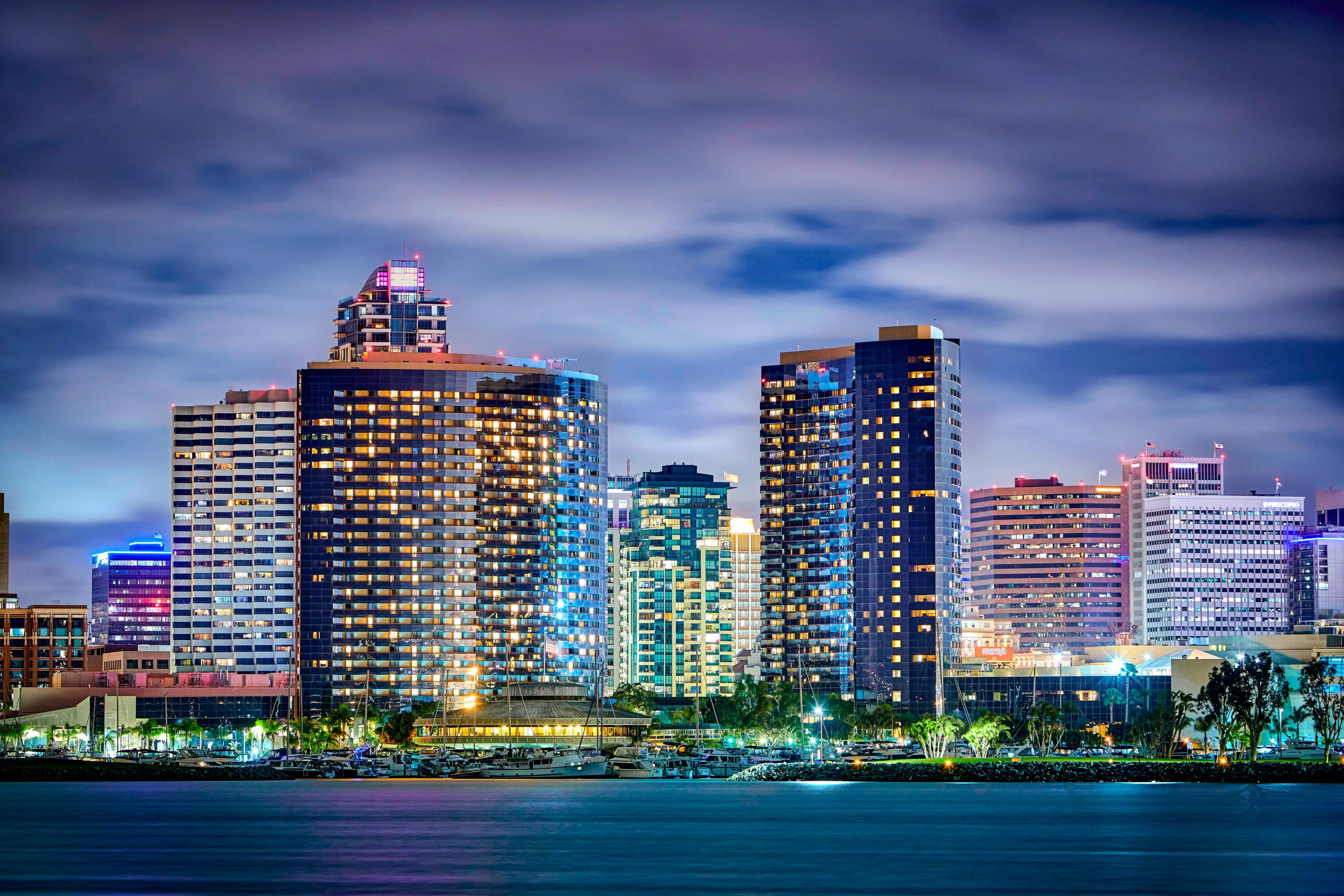 San Diego skyline at night