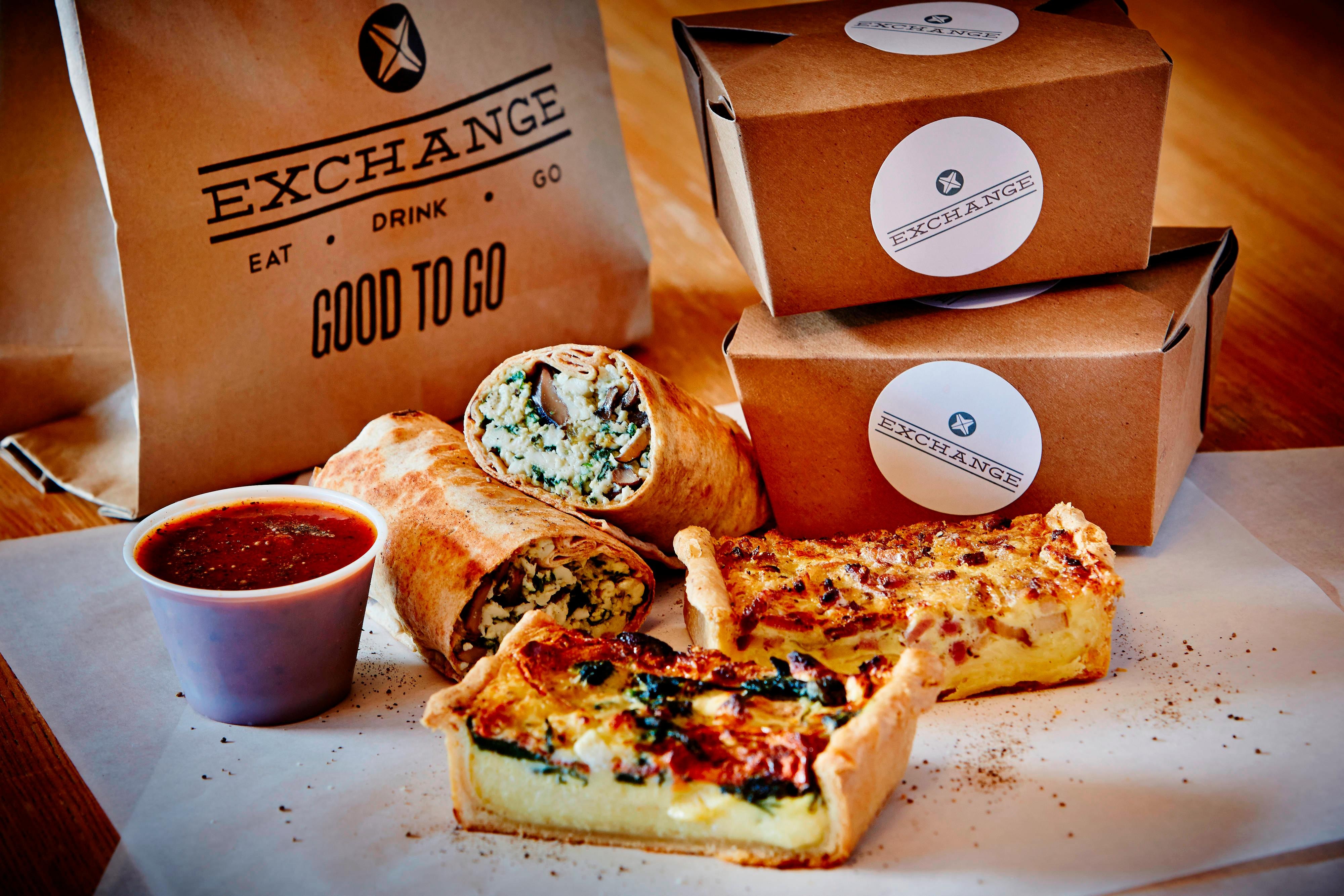 A selection of food from Exchange