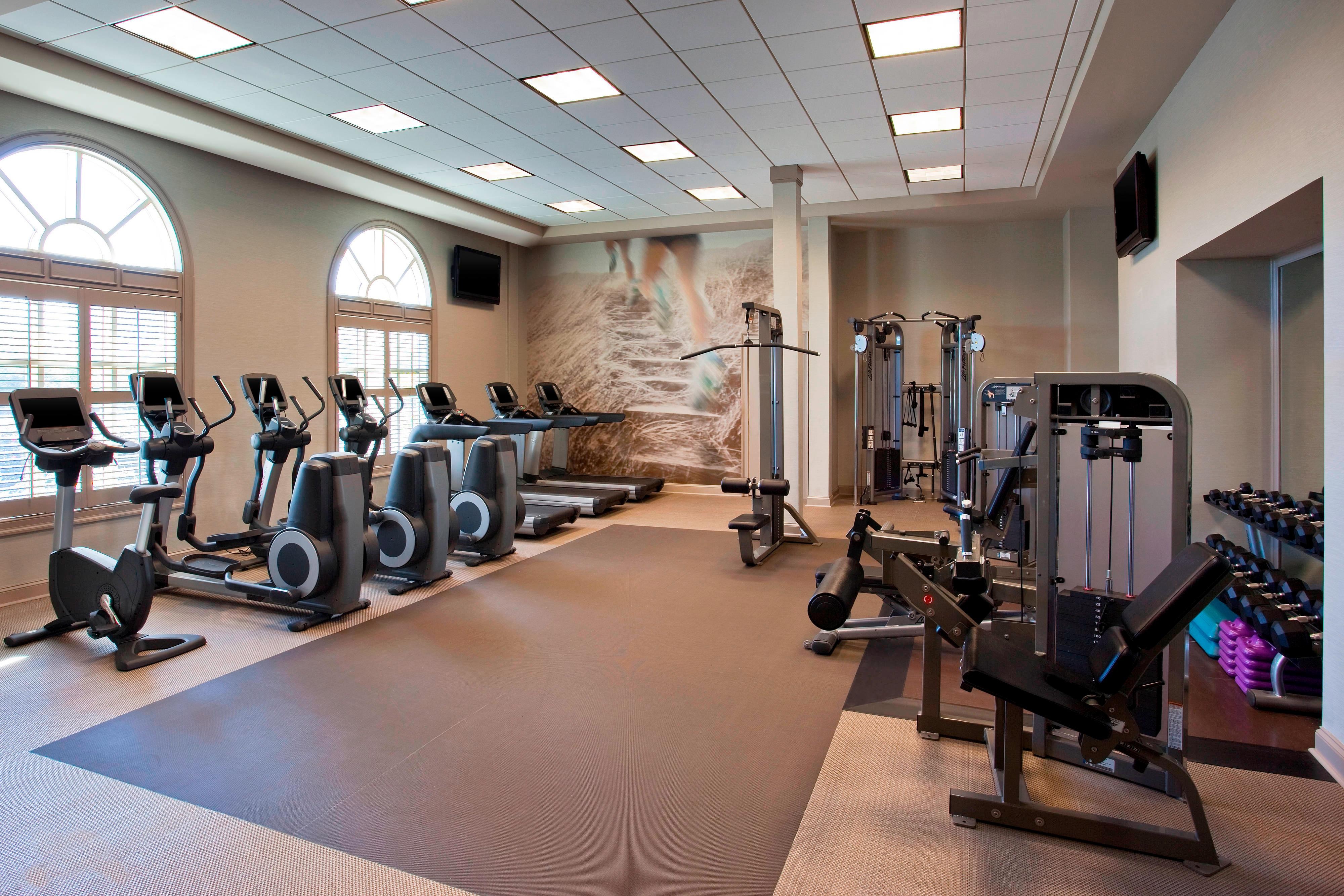 Fitness center treadmills workout equipment