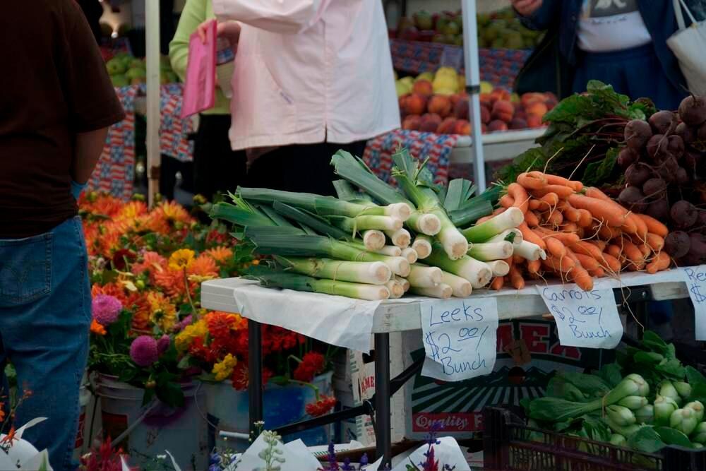 Produce in an outdoor market
