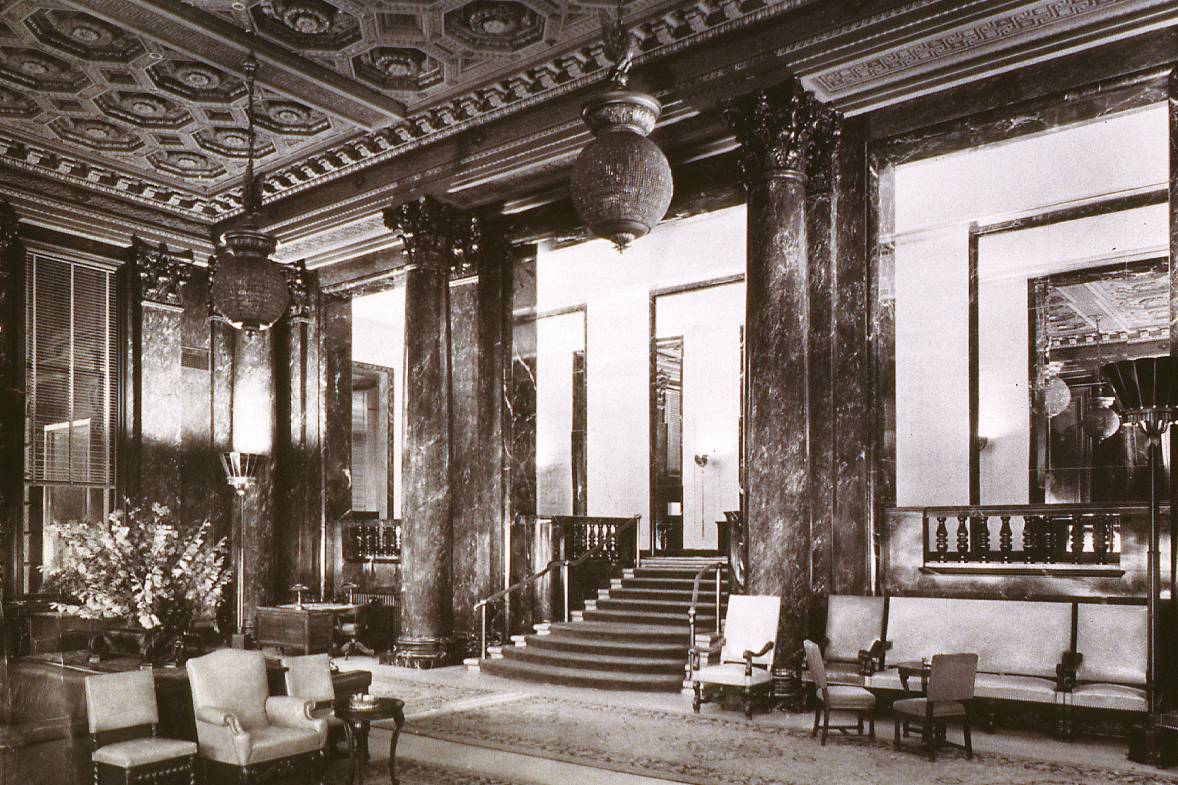 Historical photo of lobby