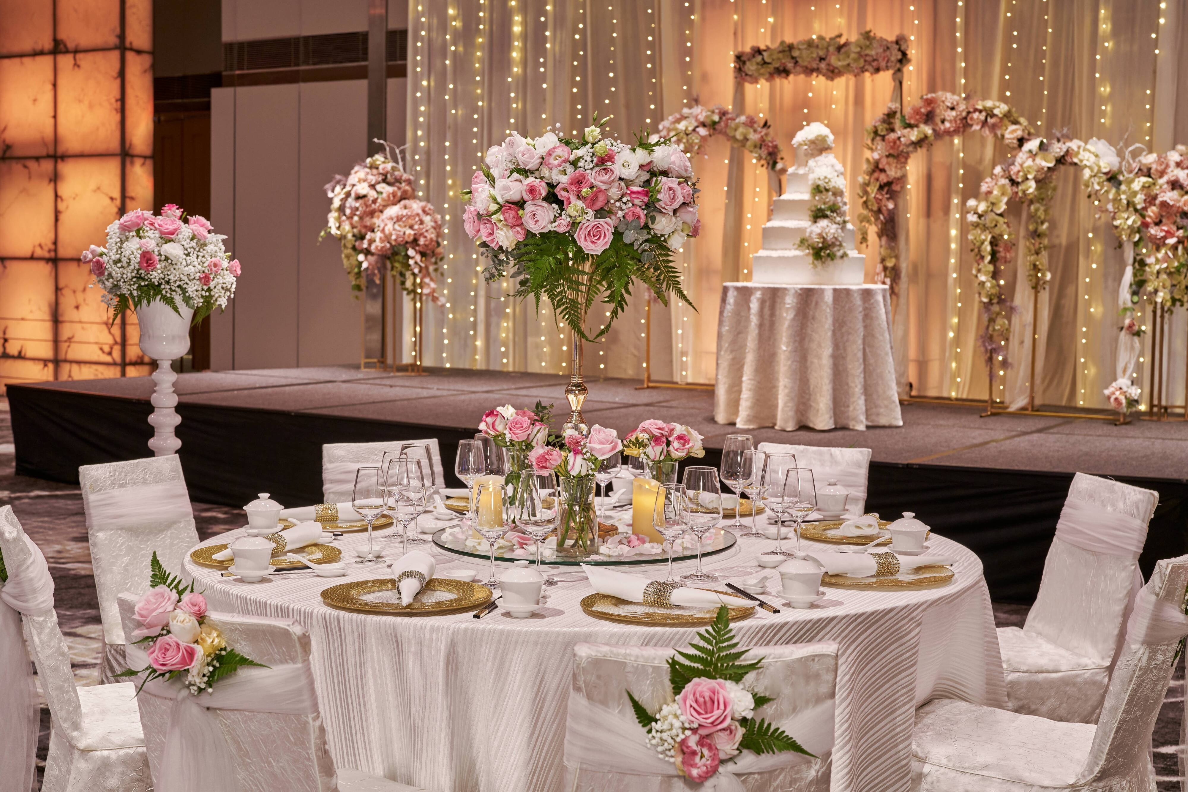 Ballroom with a Wedding Cake Set