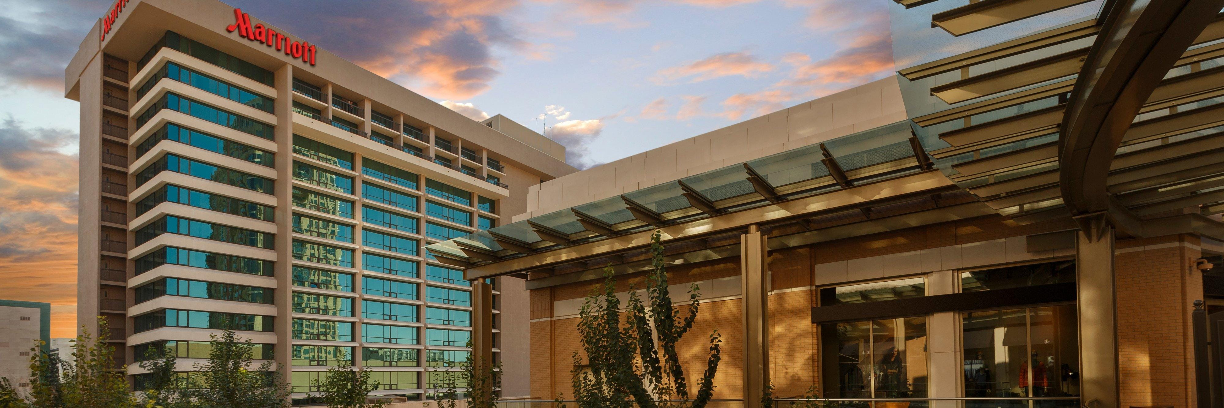Hotel exterior at dawn