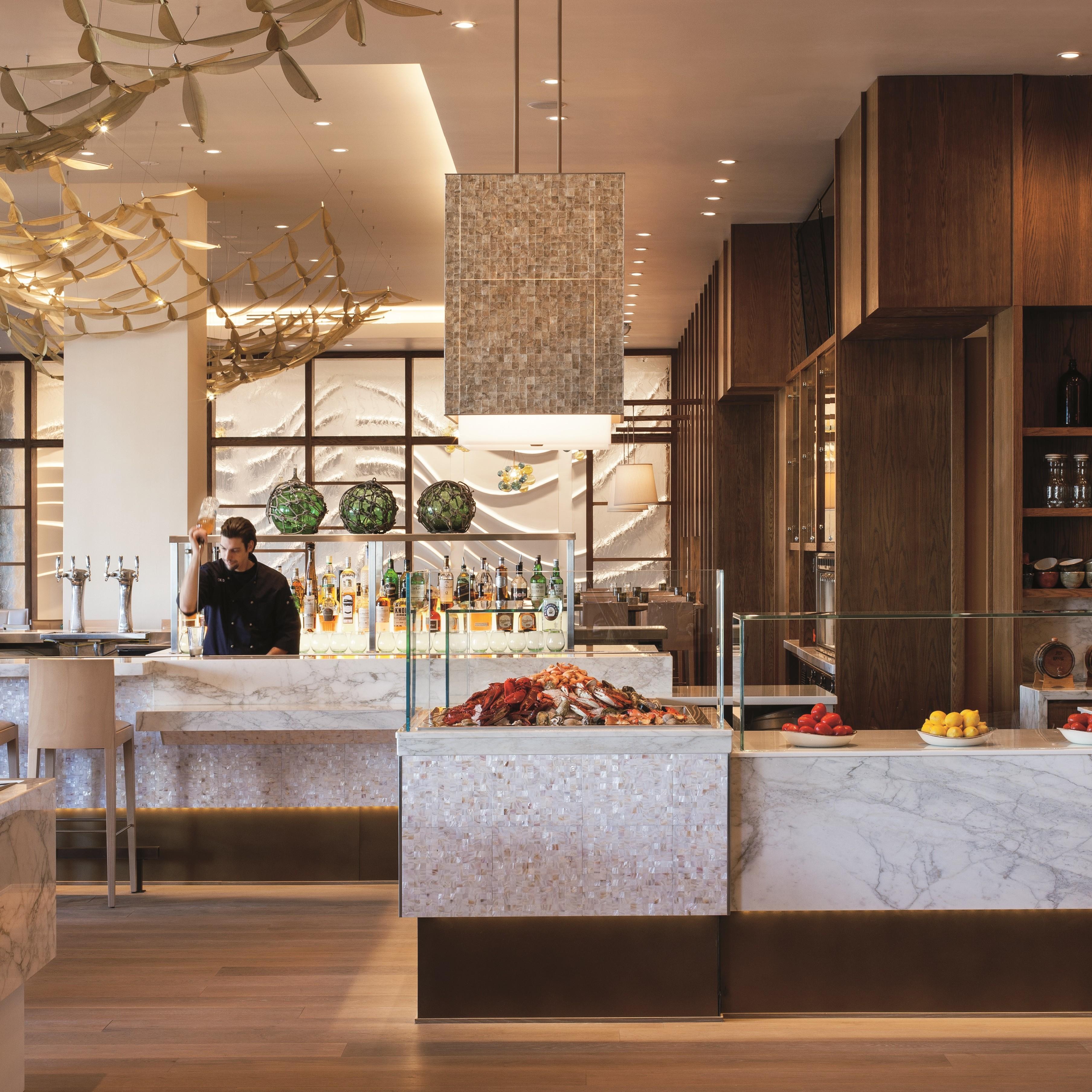Jack Dusty seafood bar inside The Ritz-Carlton, Sarasota.