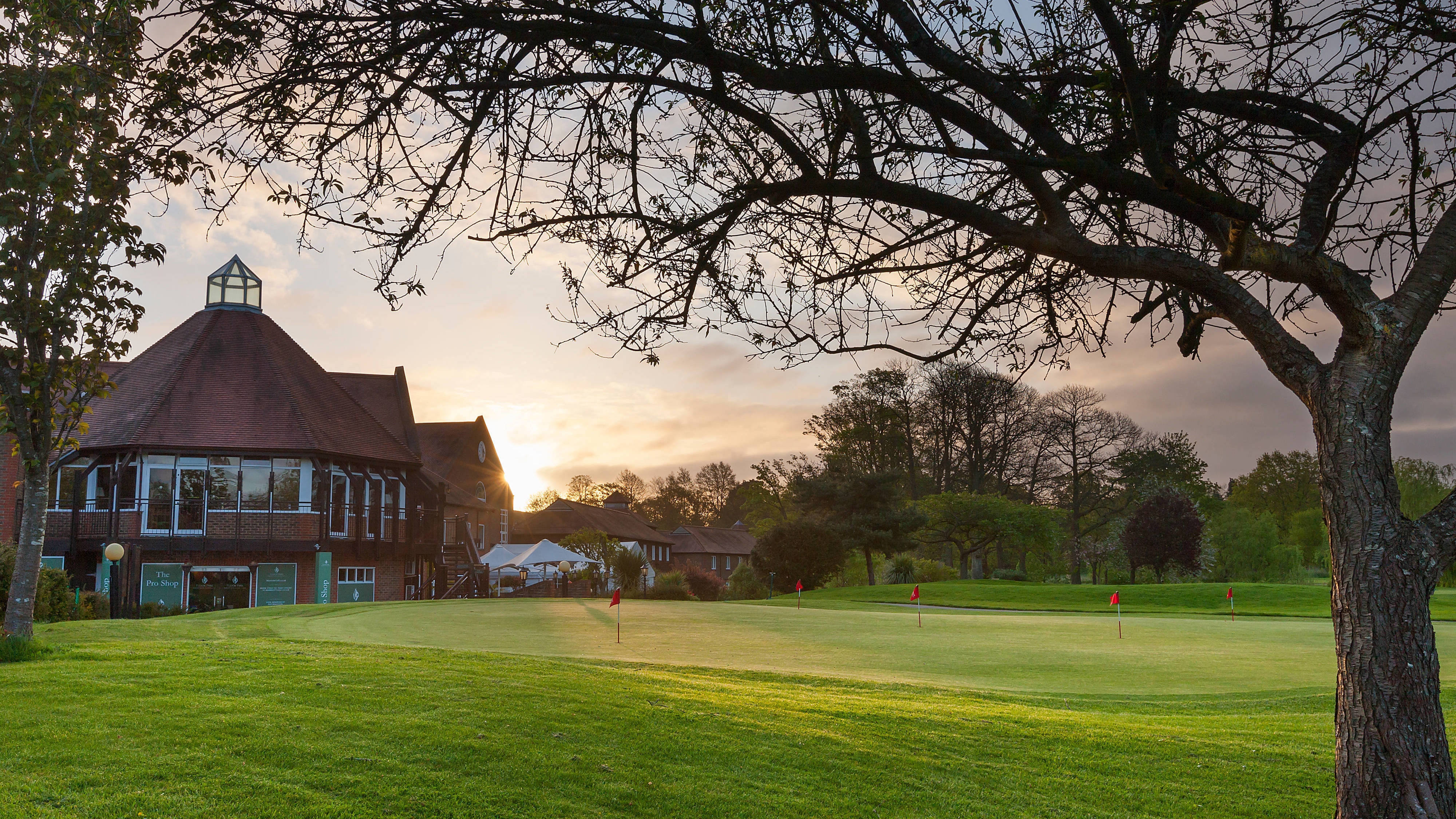 Golf course at sunrise