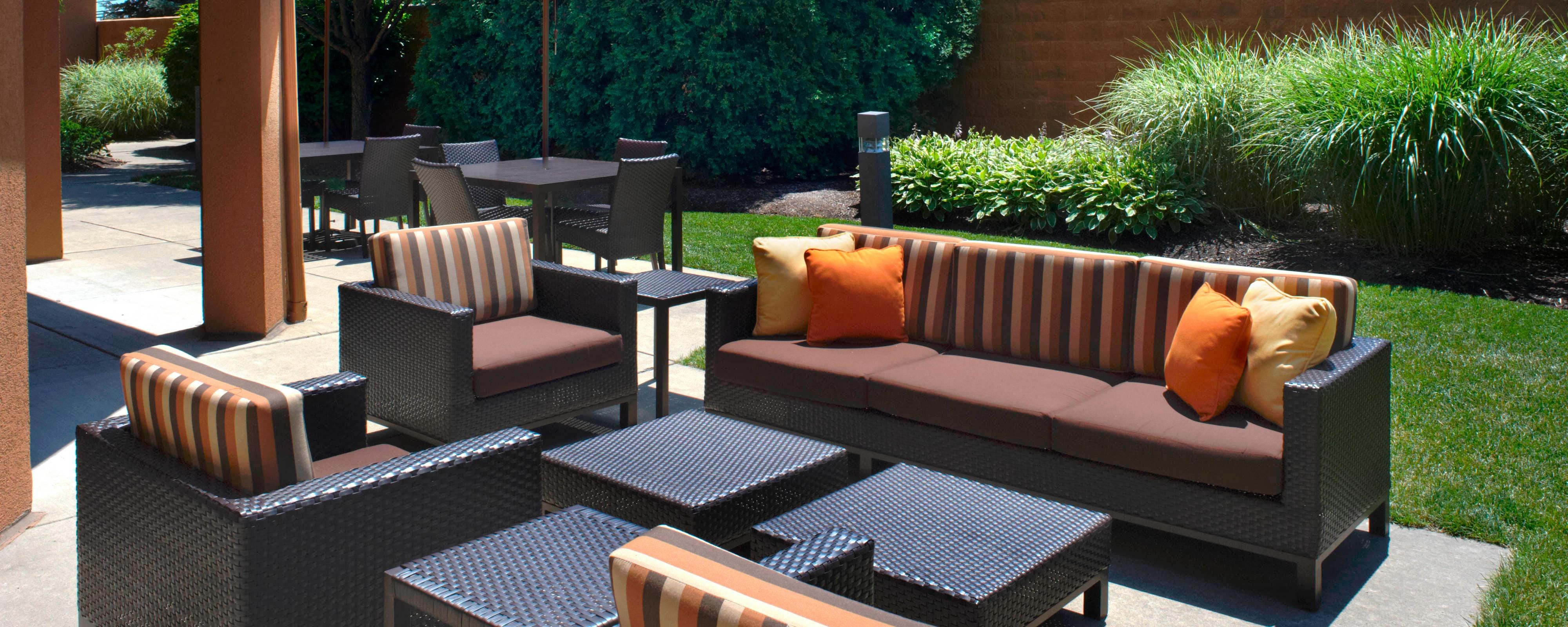 Outdoor terrace seating