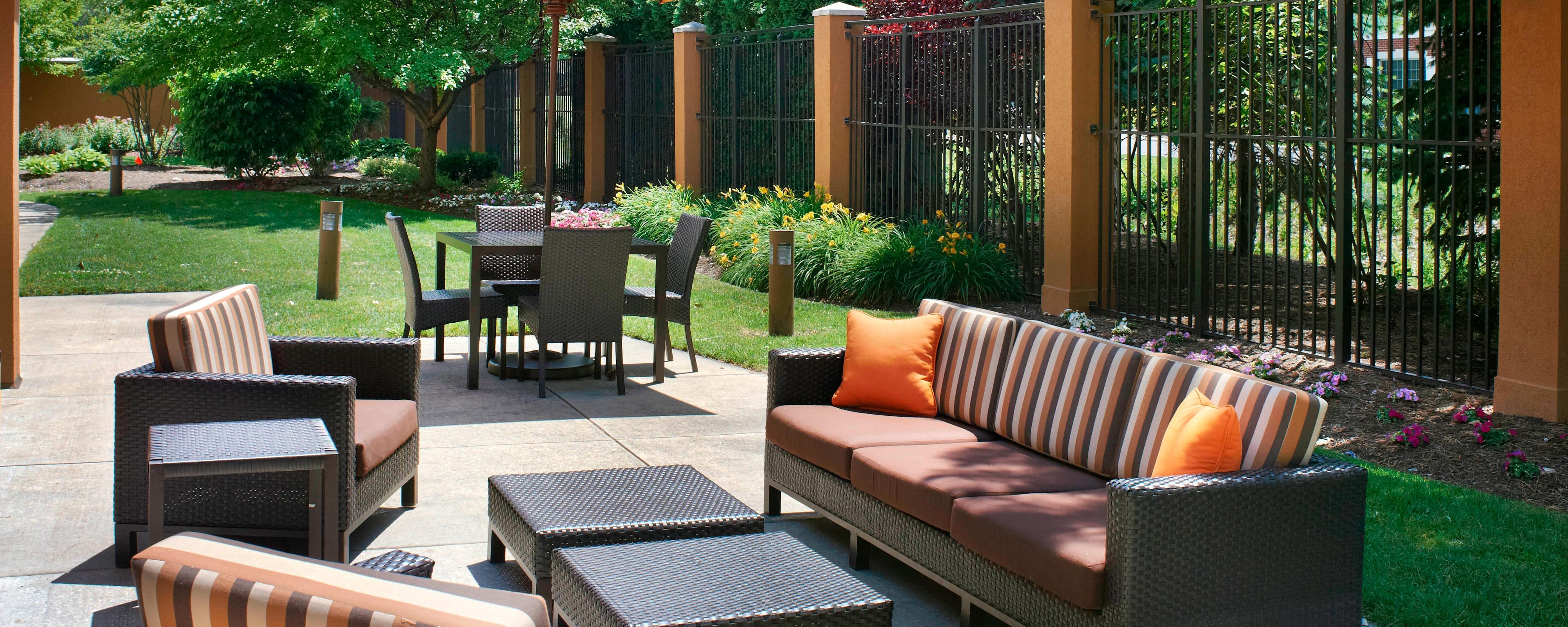 Outdoor terrace seating