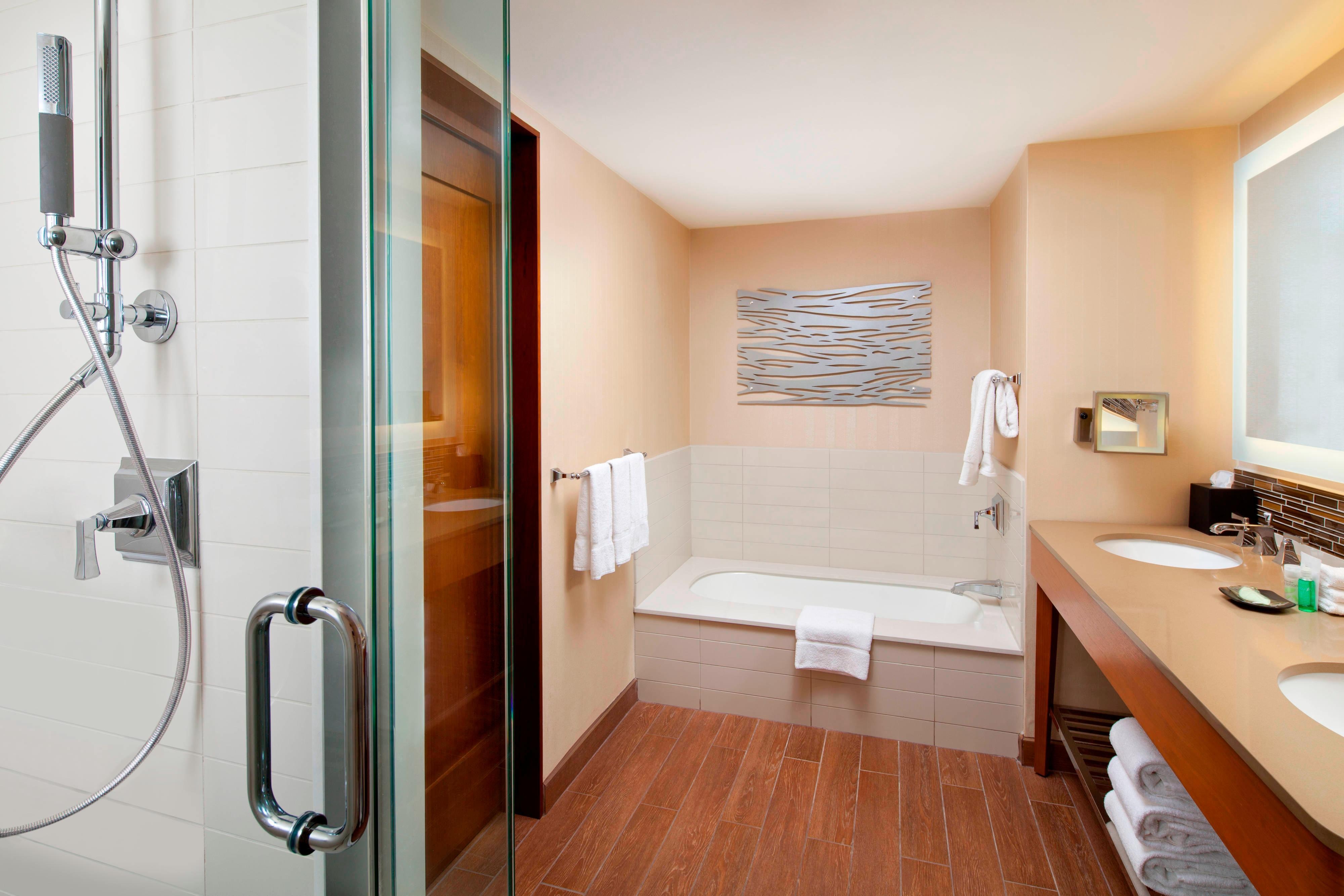 Bathroom sink and bathtub