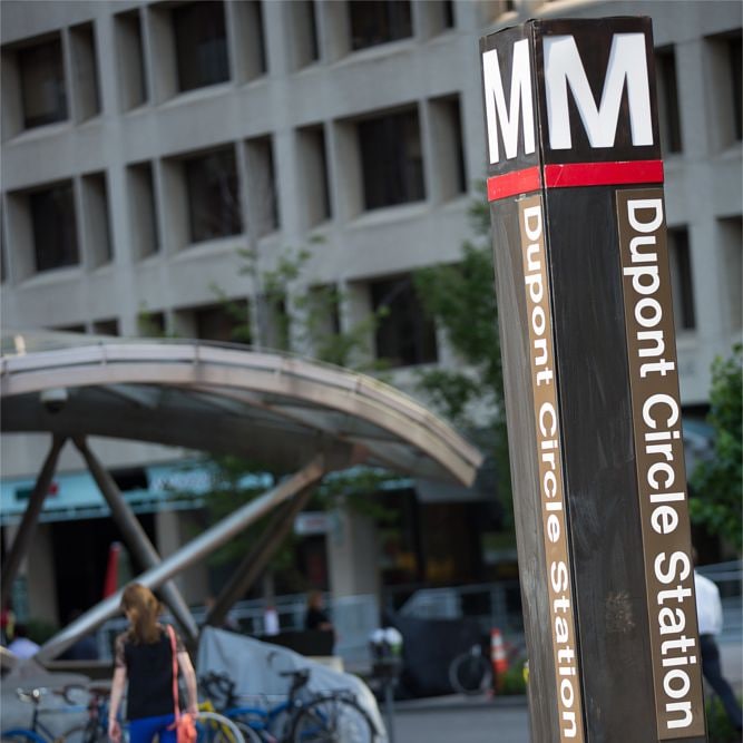 Dupont Circle Station metro sign