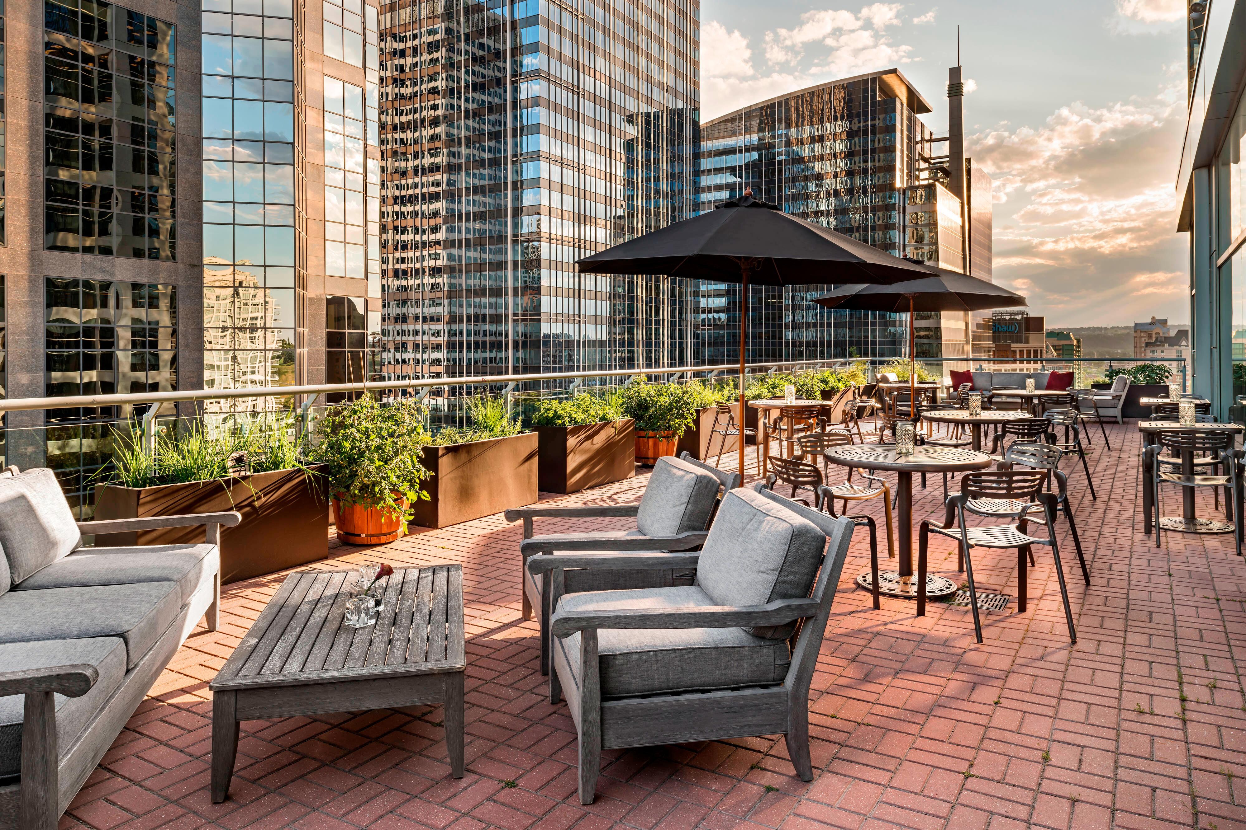 Outdoor terrace seating