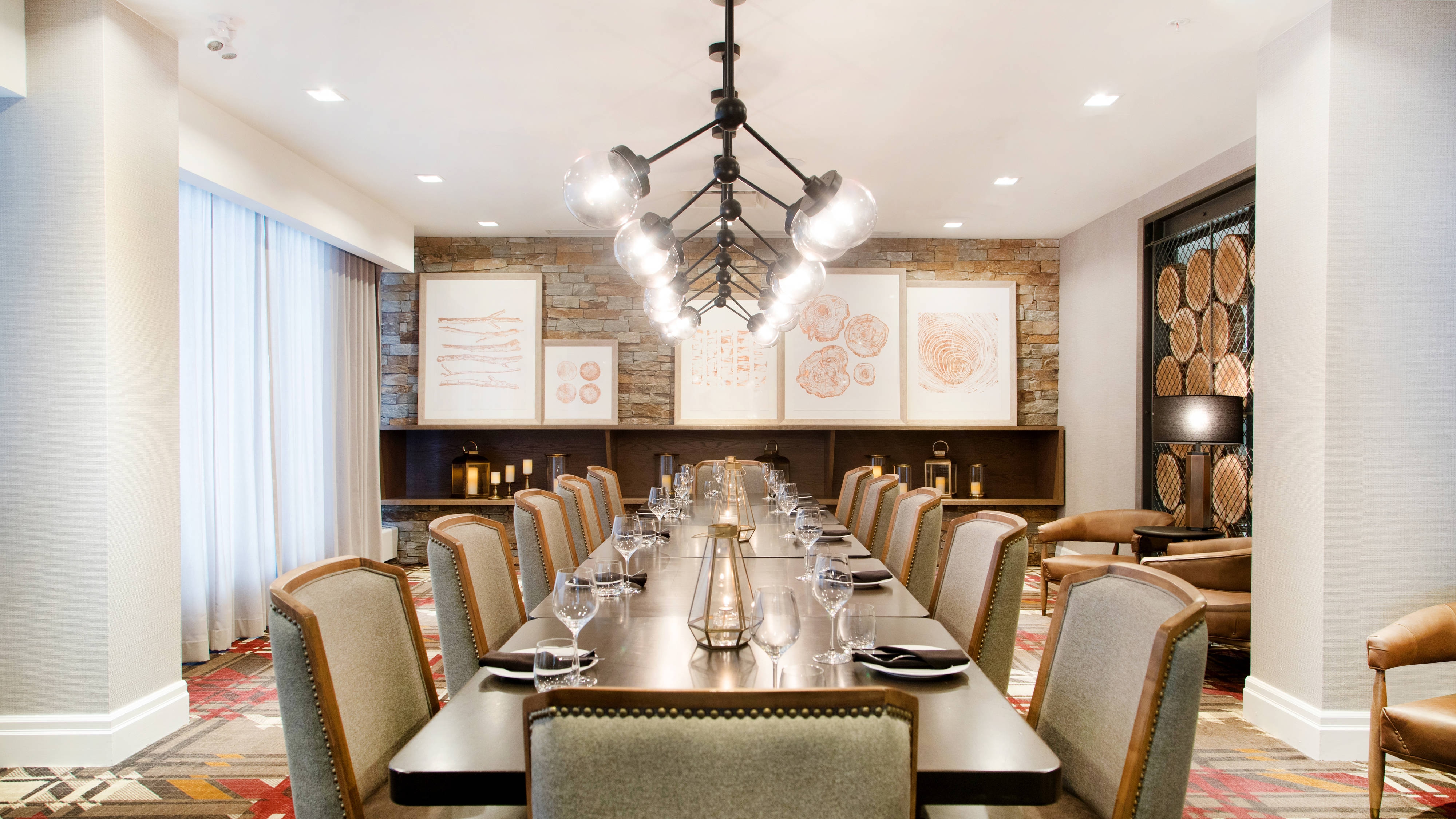 People dining at a restaurant table