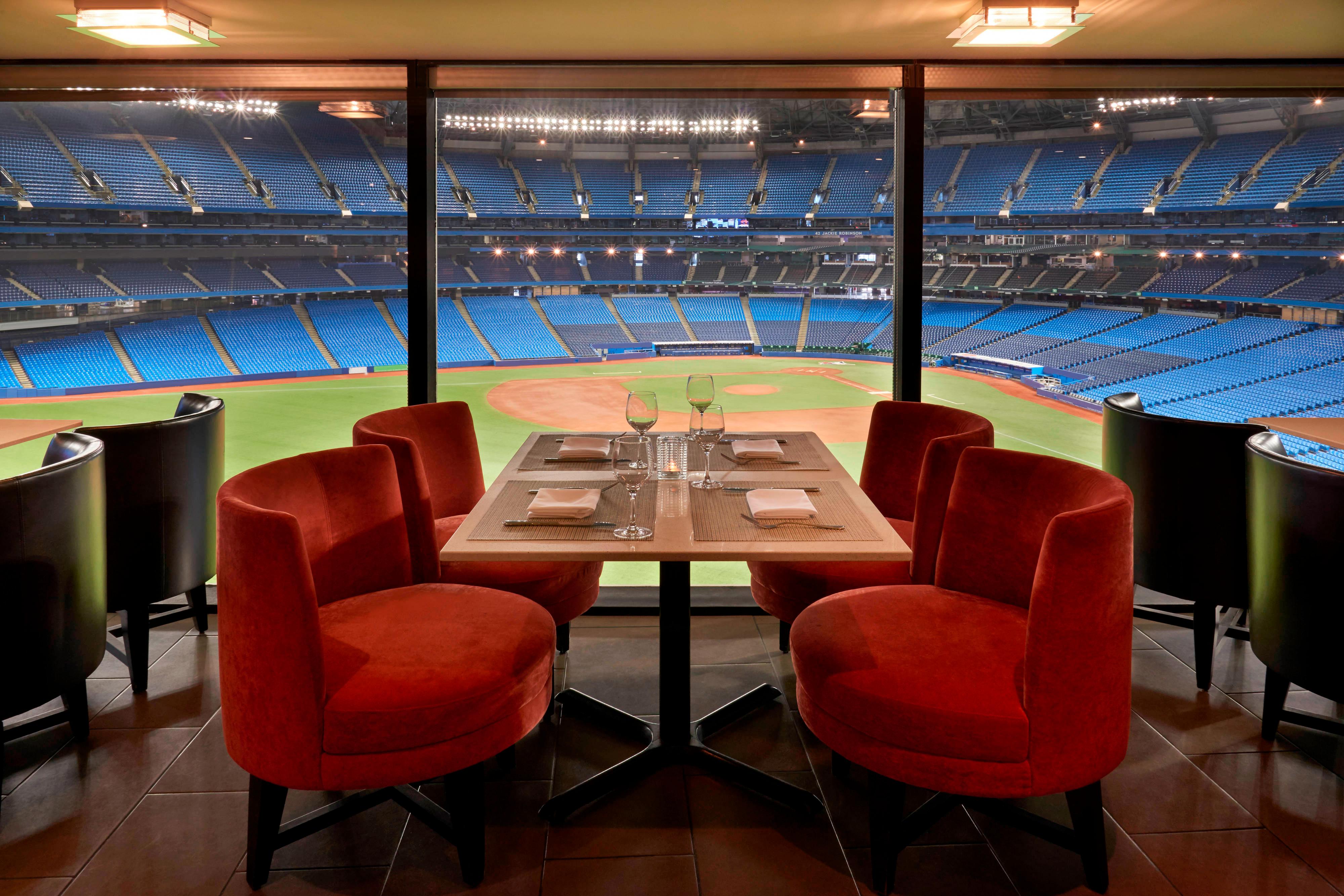 Sportsnet Grill with views of the field