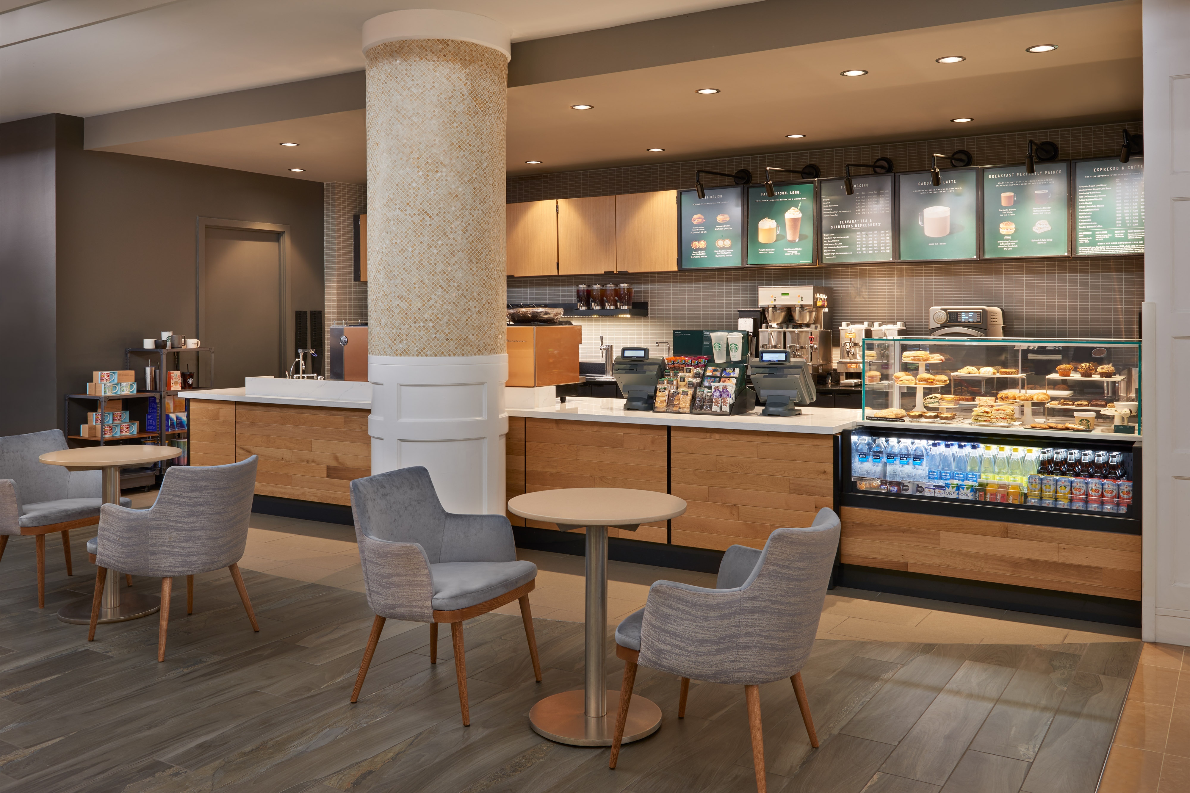 Starbucks in hotel lobby