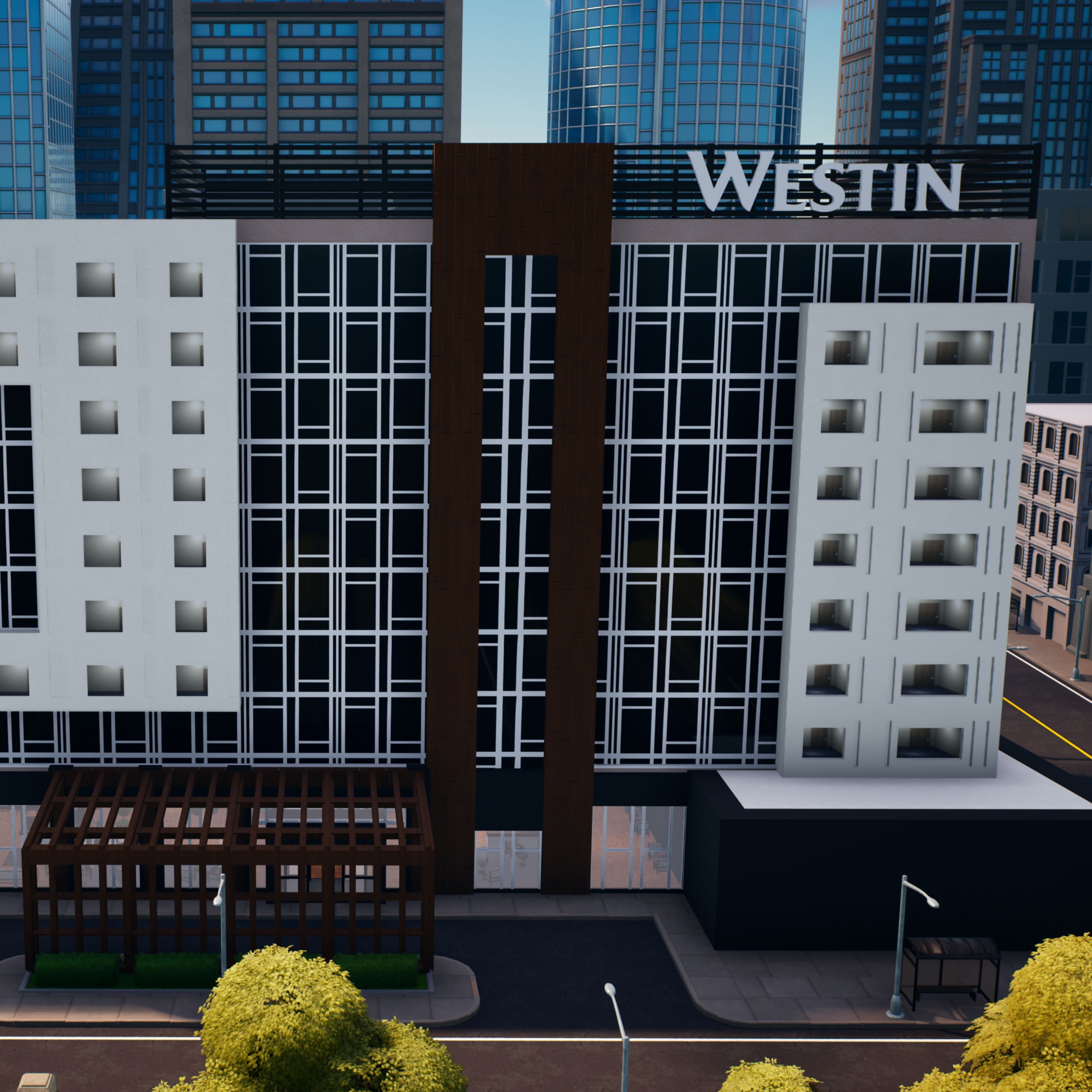 Westin hotel exterior