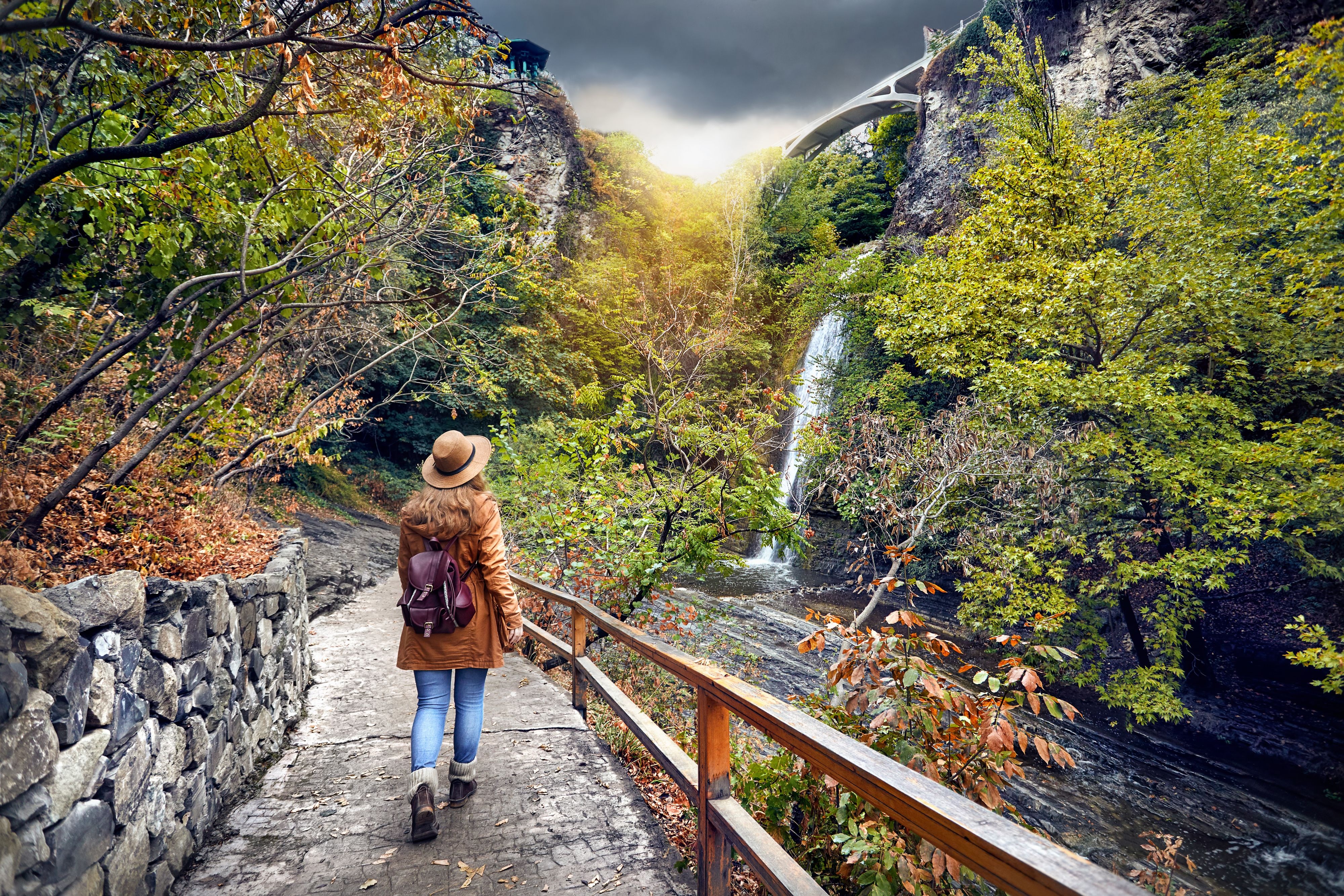 Woman looking at nature