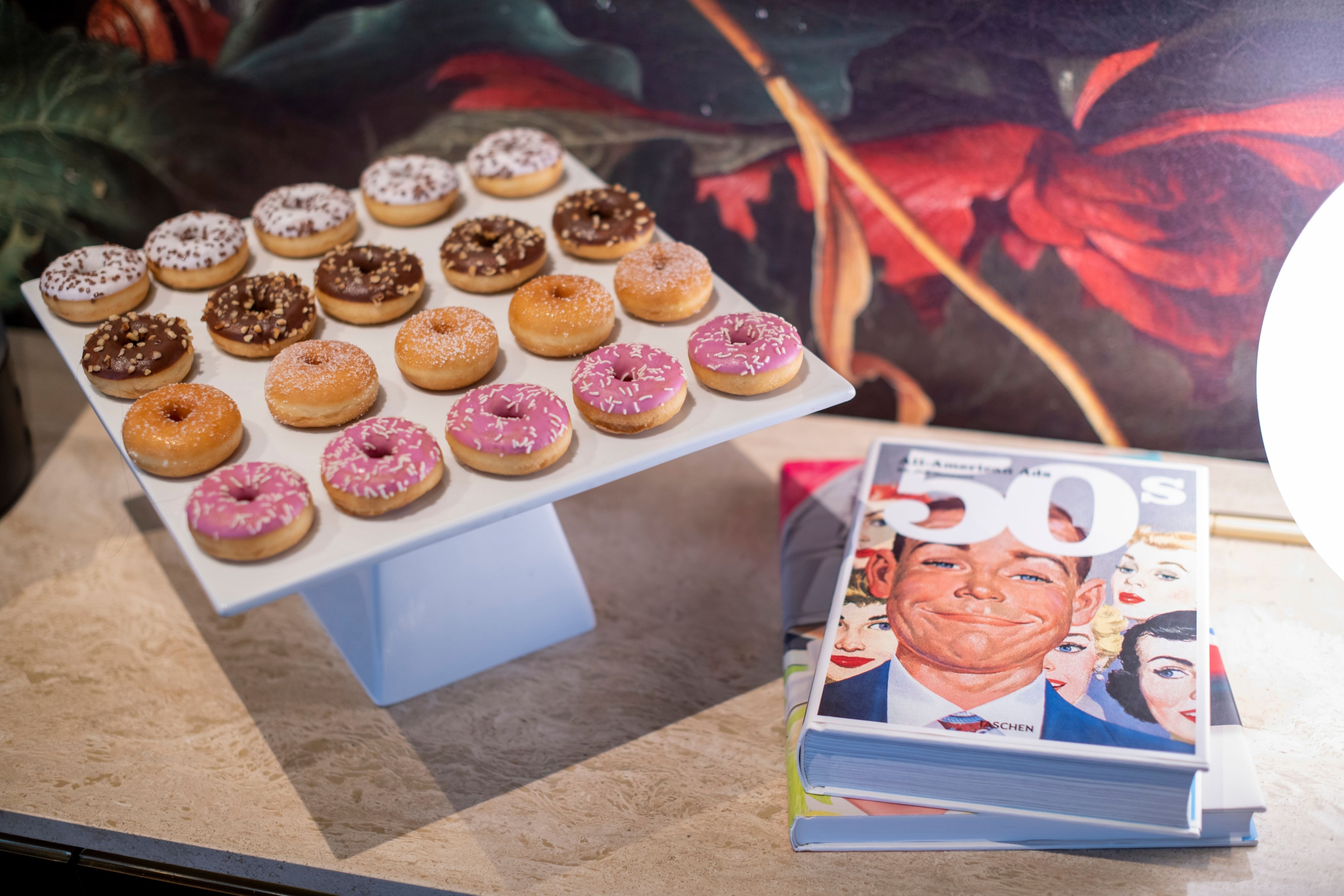 Magazines and donuts