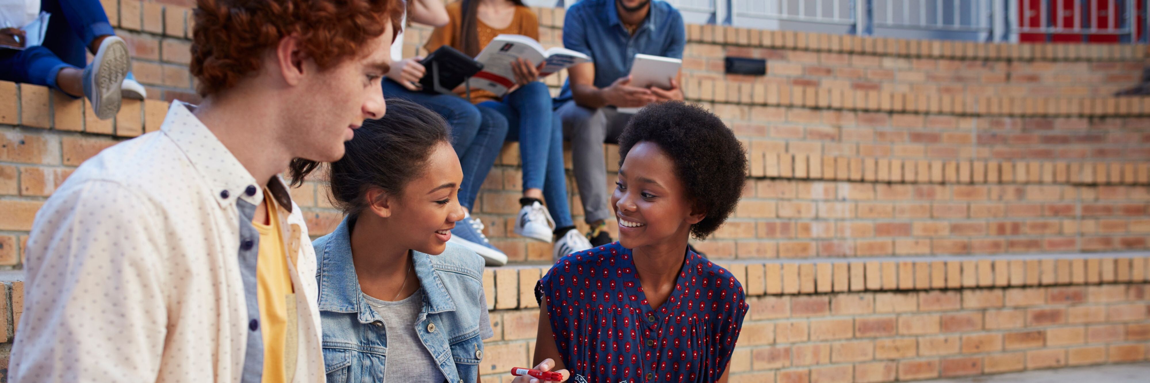 Students sitting together having a discussion