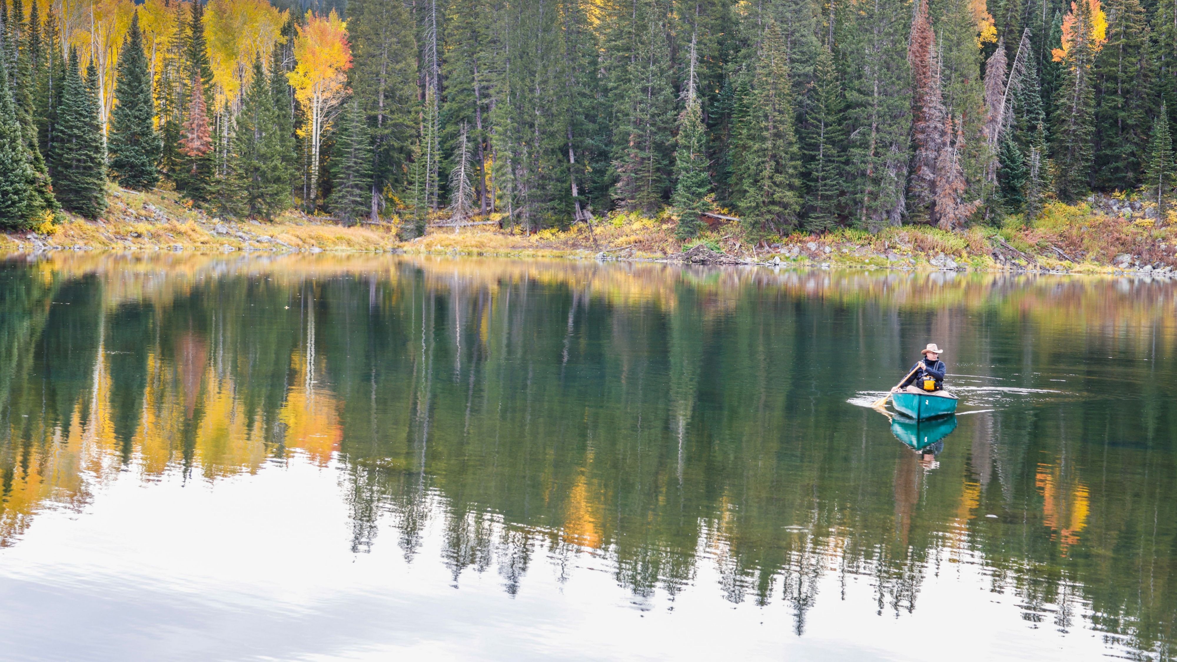 Person canoeing