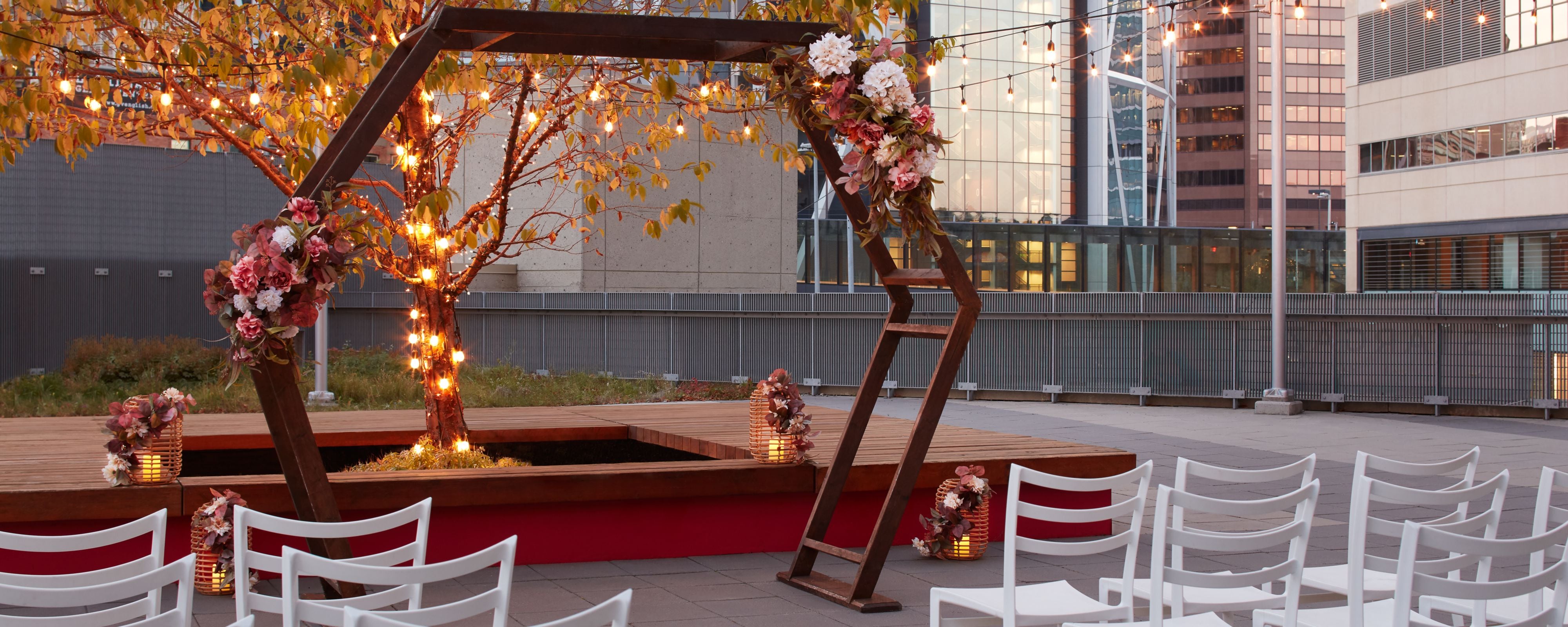 Outdoor wedding ceremony