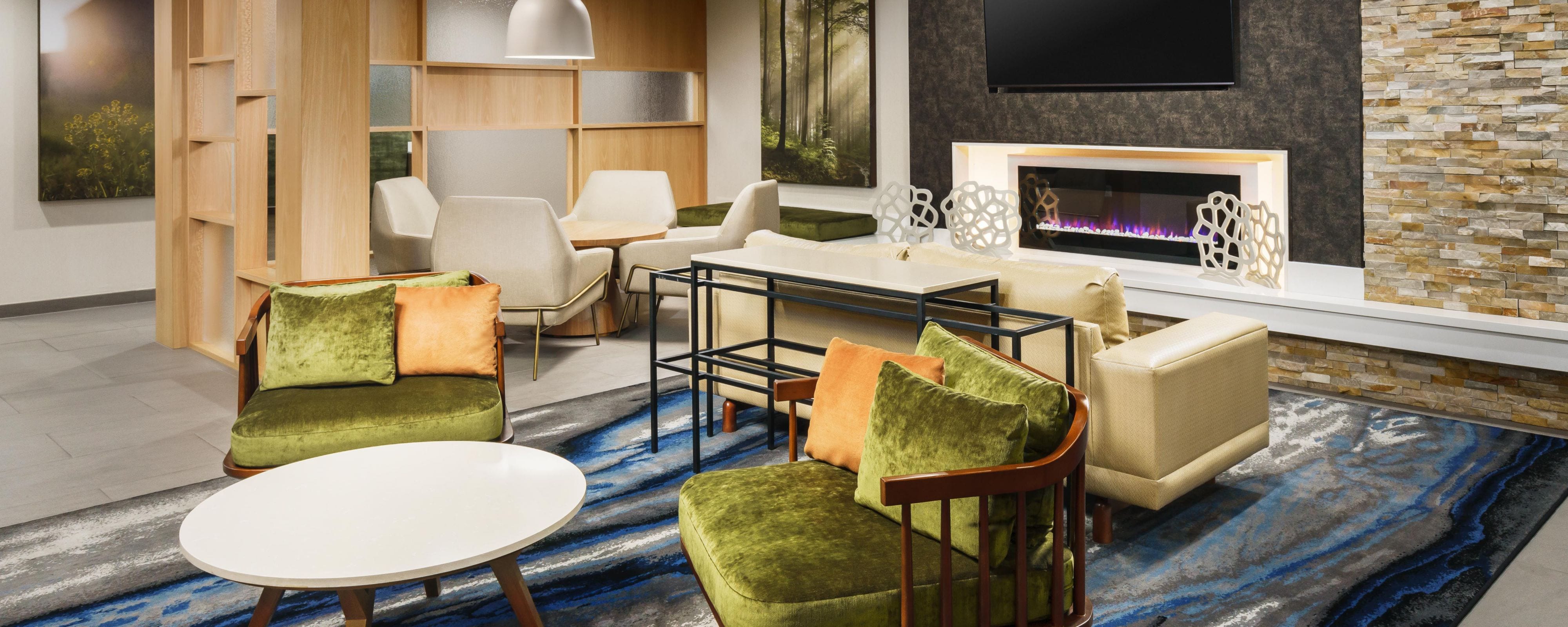 Hotel lobby seating area