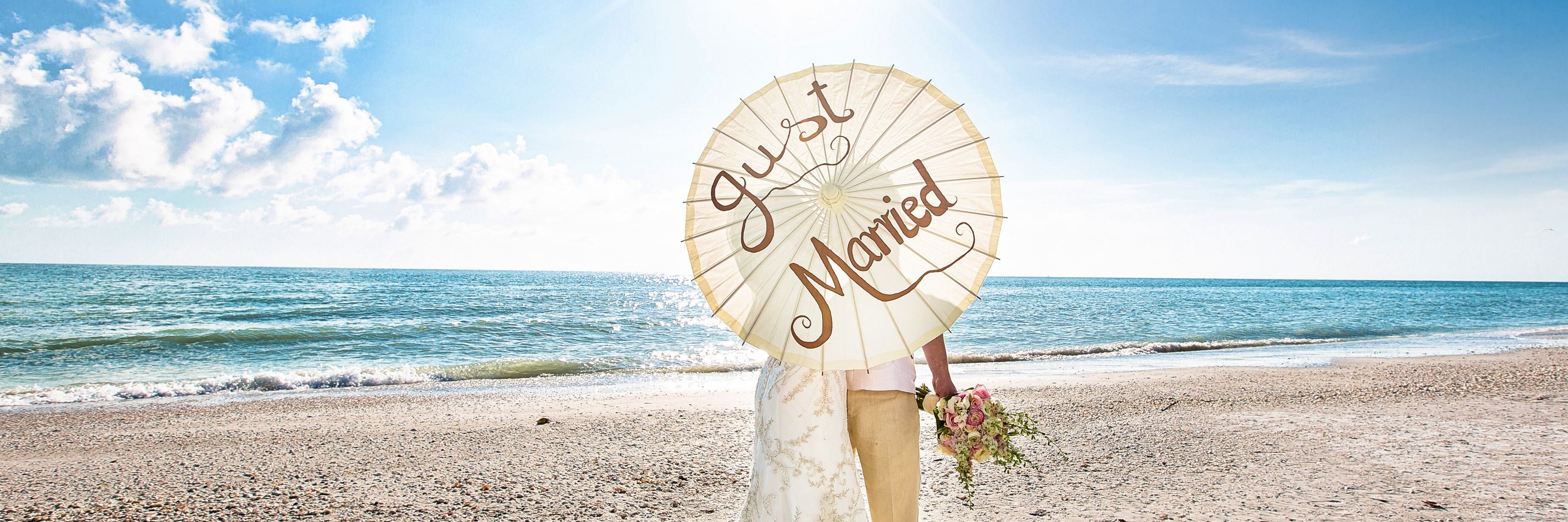 Just married umbrella