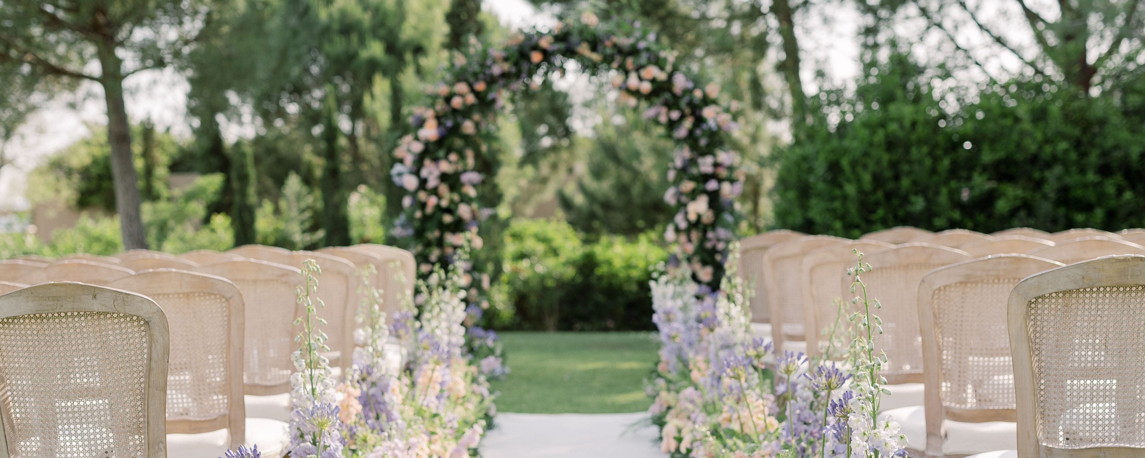 Outdoor wedding ceremony