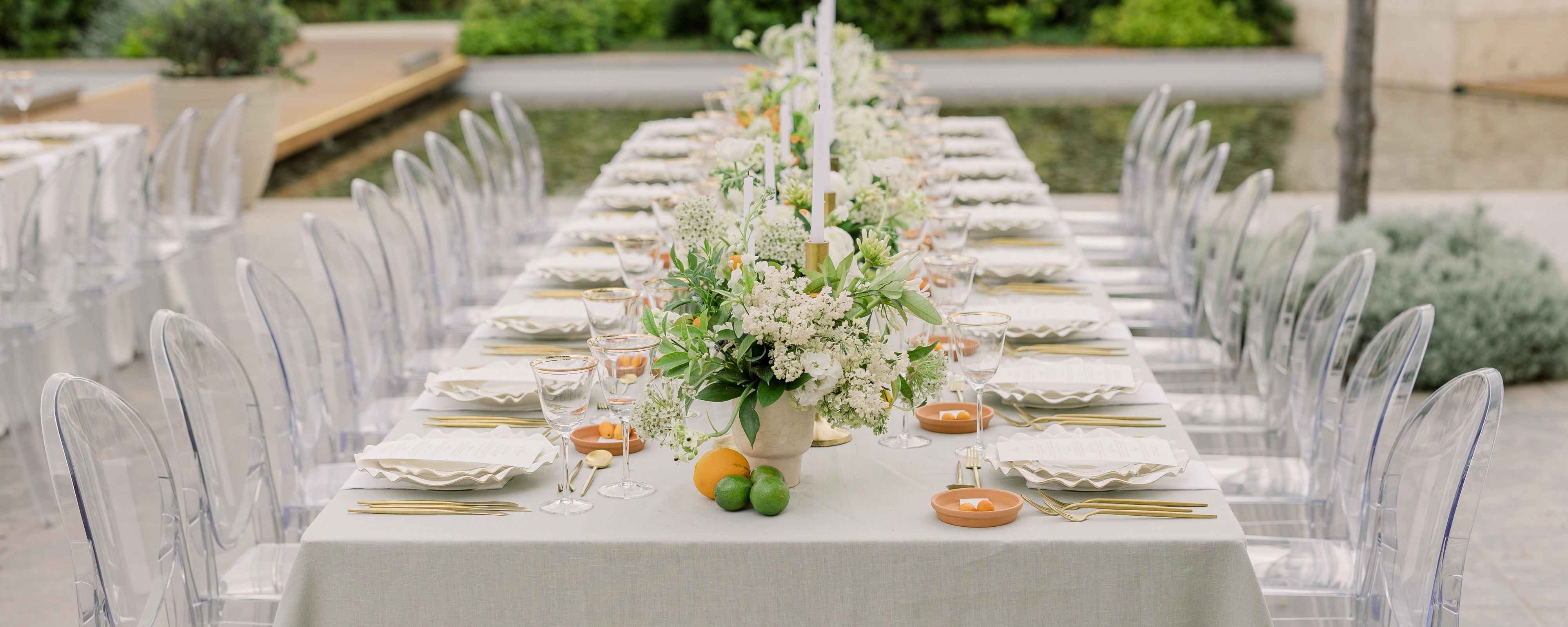 Outdoor wedding table