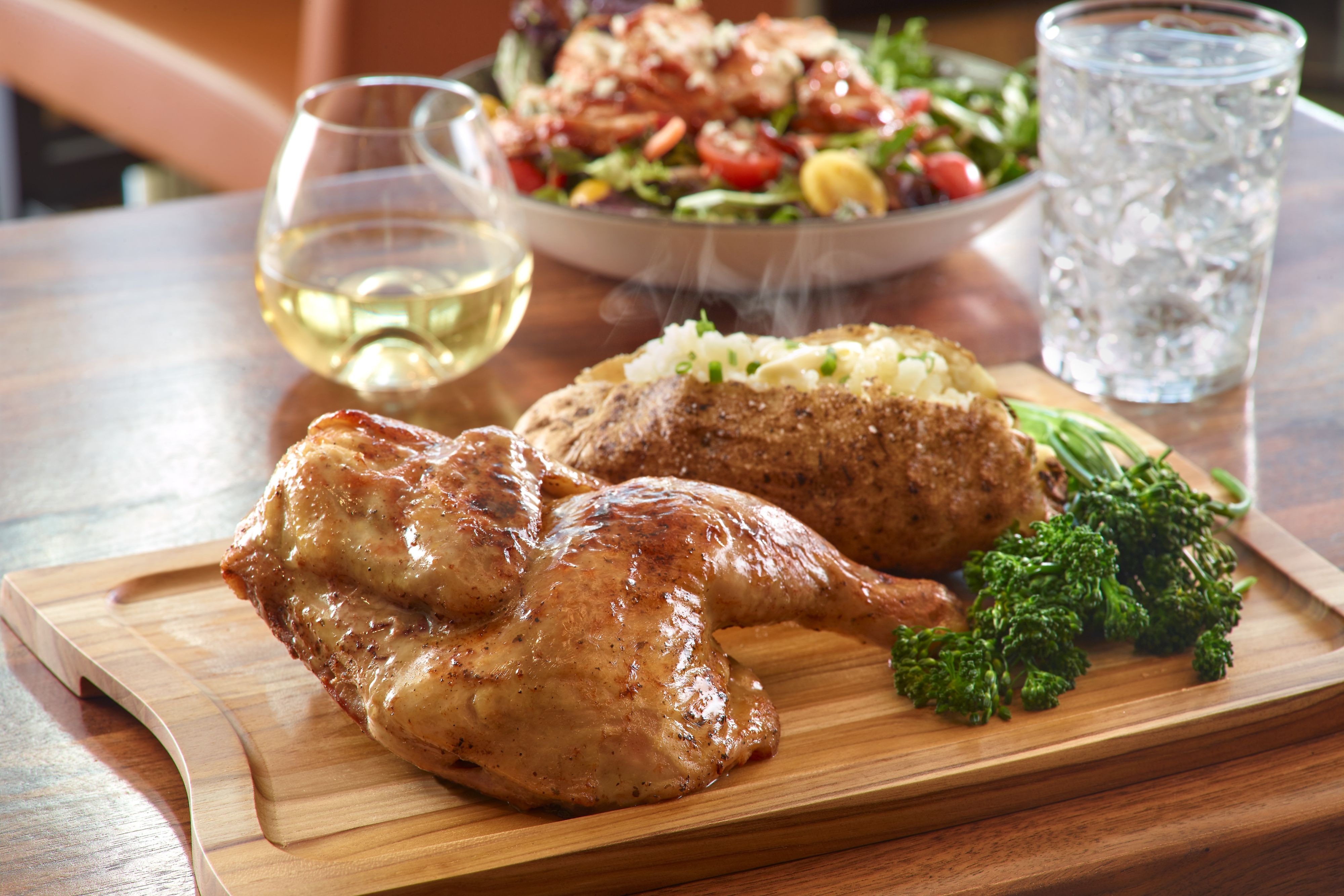Roasted chicken and poatoes