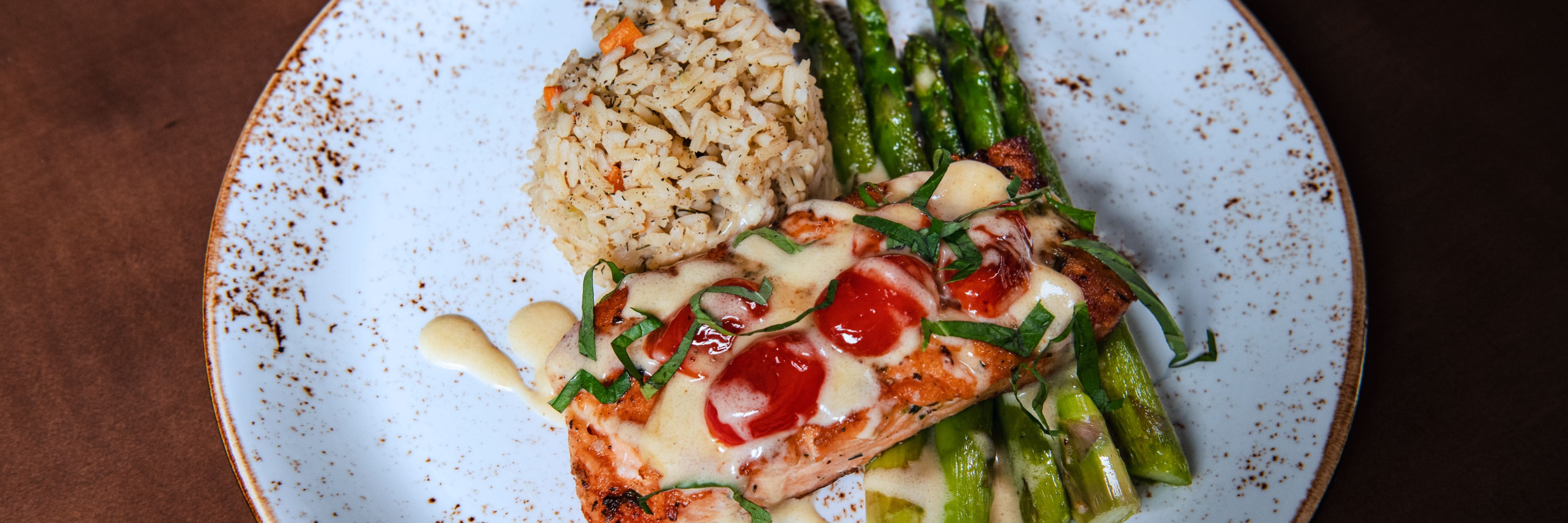 Plate of salmon.