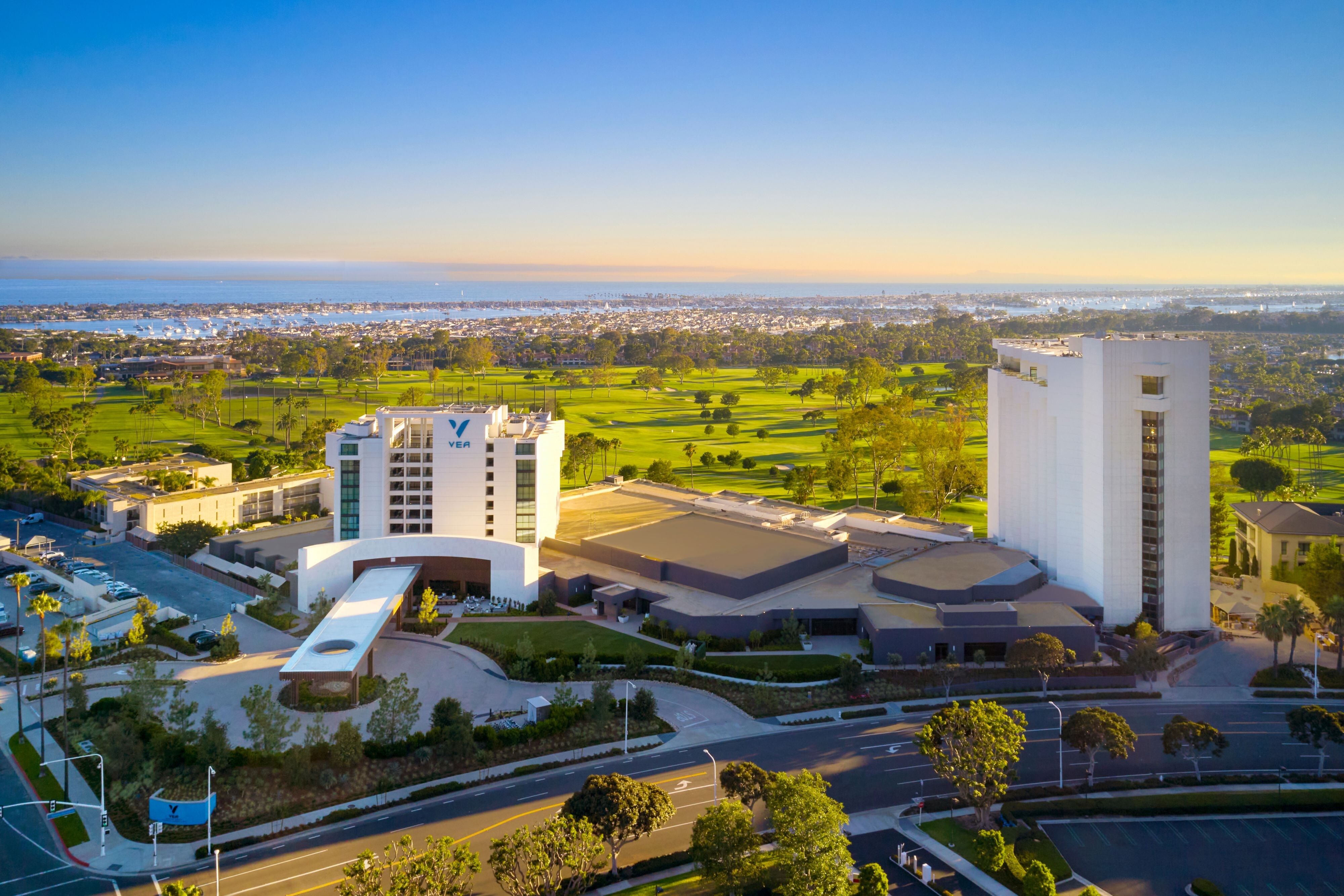 Hotel exterior aerial view