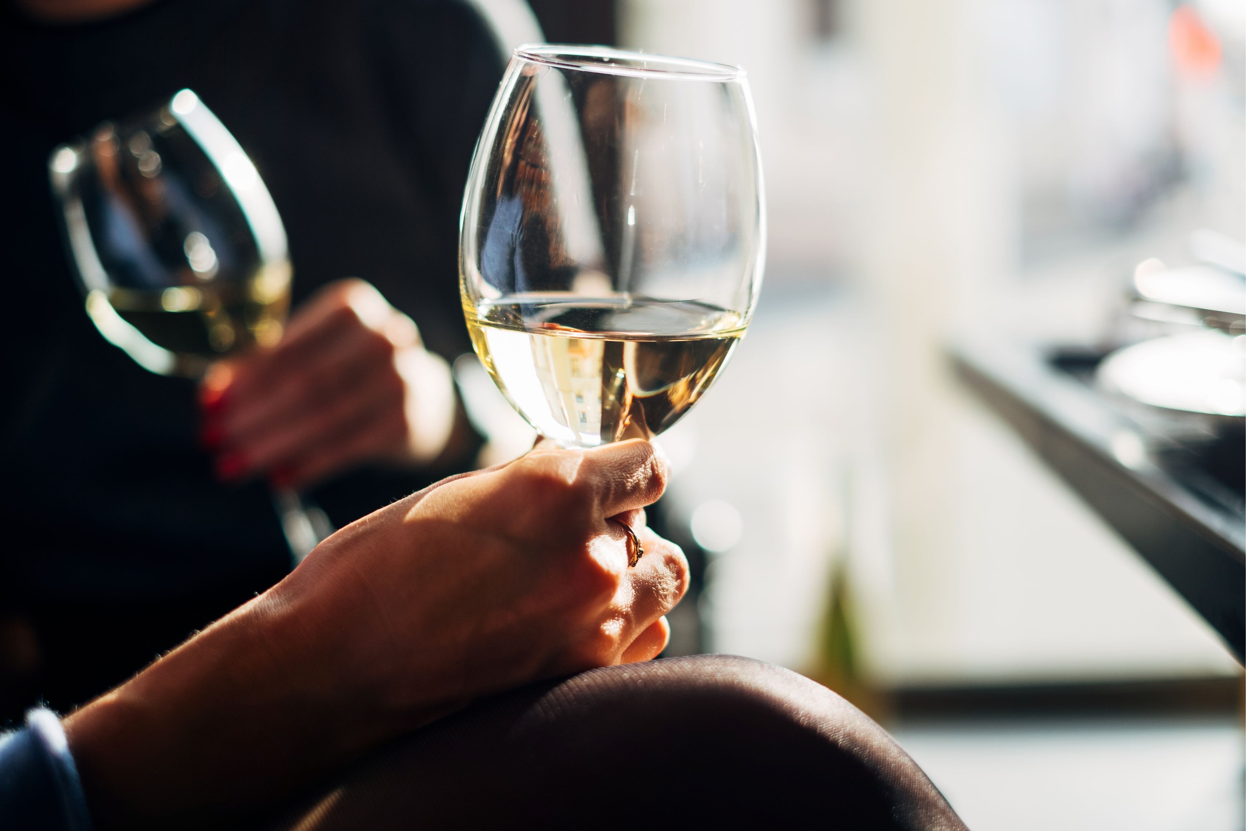 People holding wine glasses