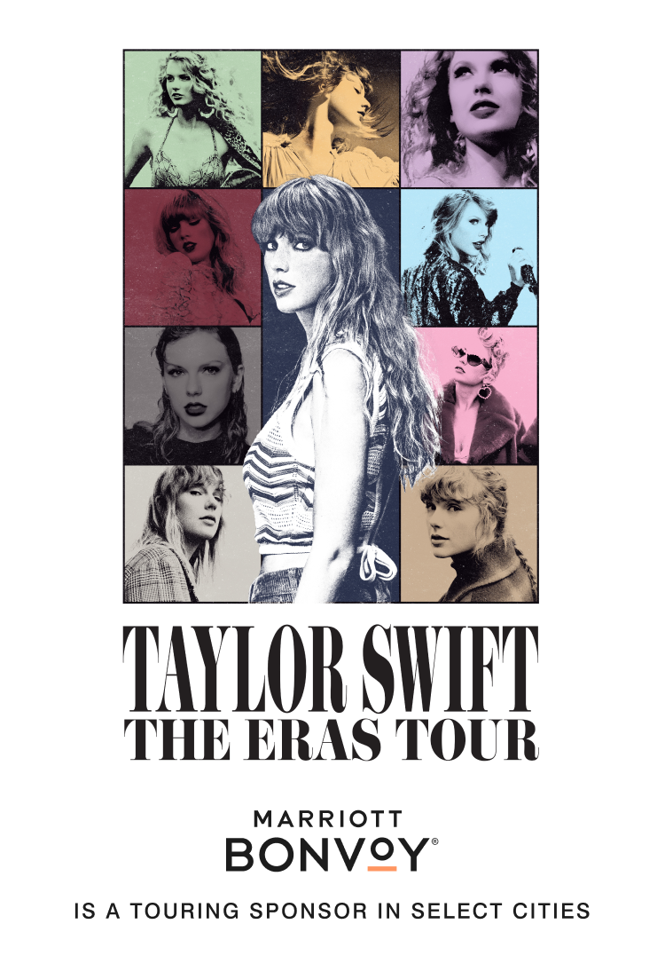 Taylor Swift the Eras Tour. Marriott Bonvoy is a touring sponsor in select cities.